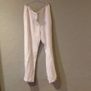 White linen pants